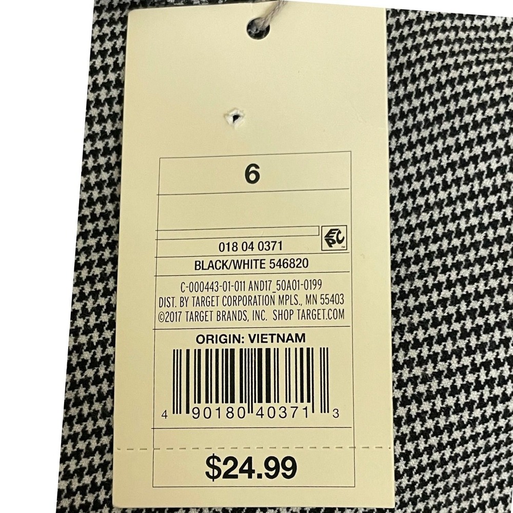 NWT Kick Flare Pants Size 6R High Rise Slim Fit & Thigh Stretch Houndstooth - Picture 3 of 7